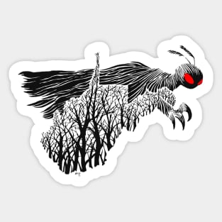 West Virginia Mothman Sticker